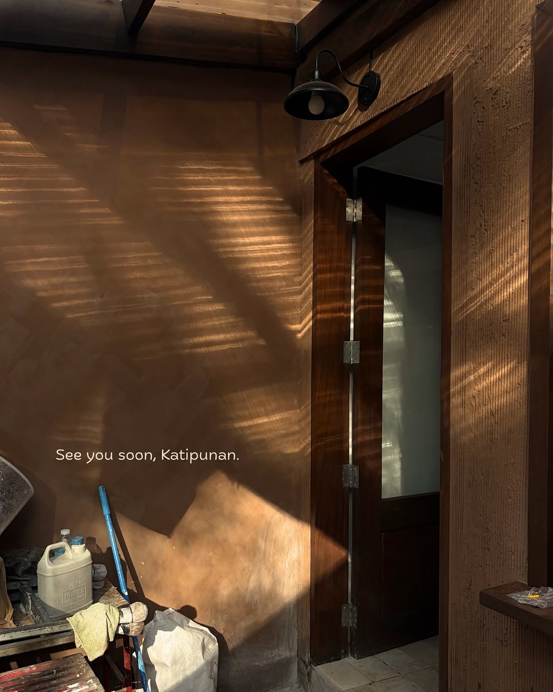Warm café interior space